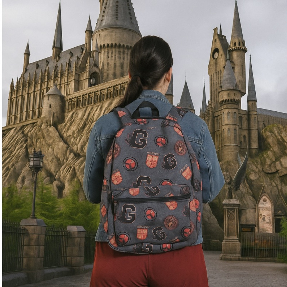 Harry Potter Gryffindor All Over Symbols Backpack